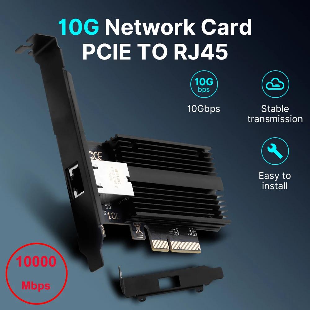 ũž PC  ⰡƮ ̴  PCI ͽ LAN , 10G PCIE-RJ45  AQC113 PCIeX4, 10000Mbps Ʈũ ī